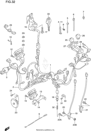 Wiring Harness (model V/w/x) Schematic