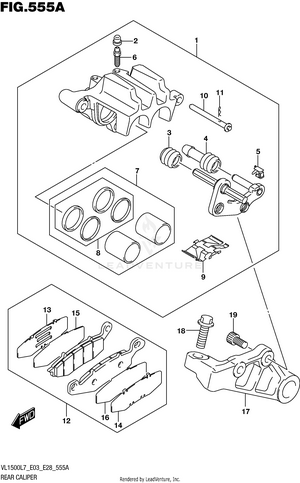 Rear Caliper Schematic