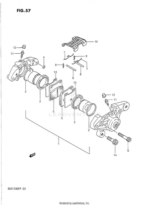 Rear Calipers (model J/k/l/m/n) Schematic