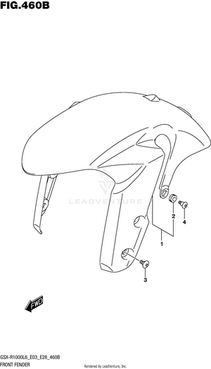 Front Fender (gsx-r1000l6 E28) Schematic