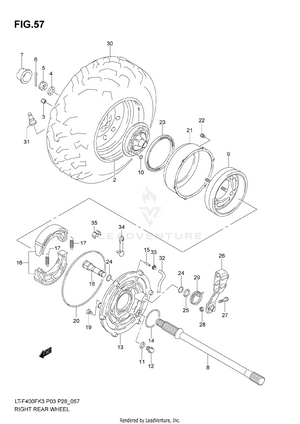 Right Rear Wheel Schematic