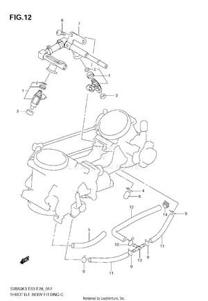 Throttle Body Fitting (model K3/k4/k5/k6) Schematic