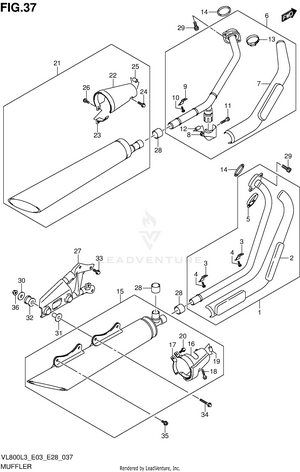 Muffler (vl800l3 E03) Schematic