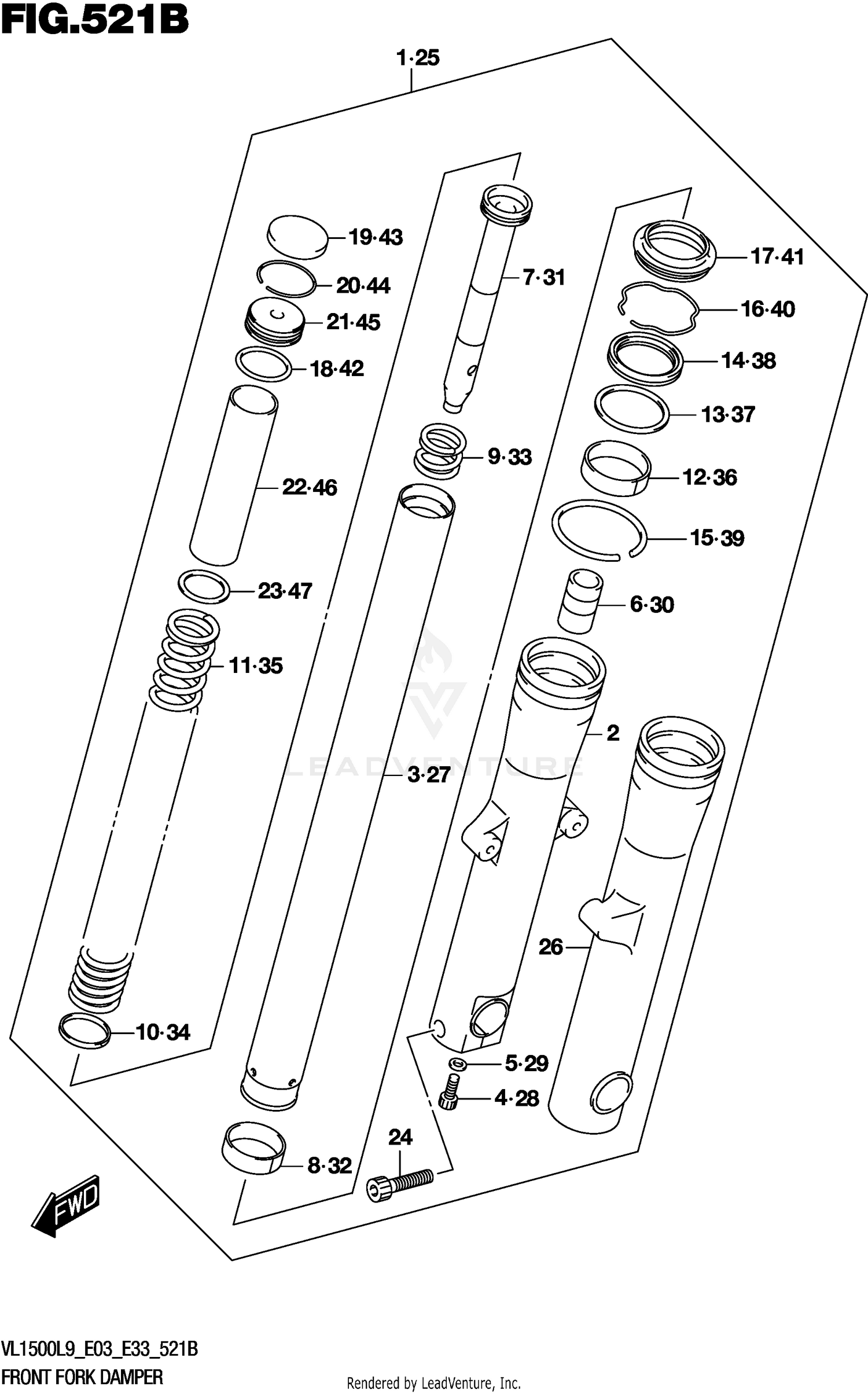 FRONT FORK DAMPER (VL1500BL9 E33)