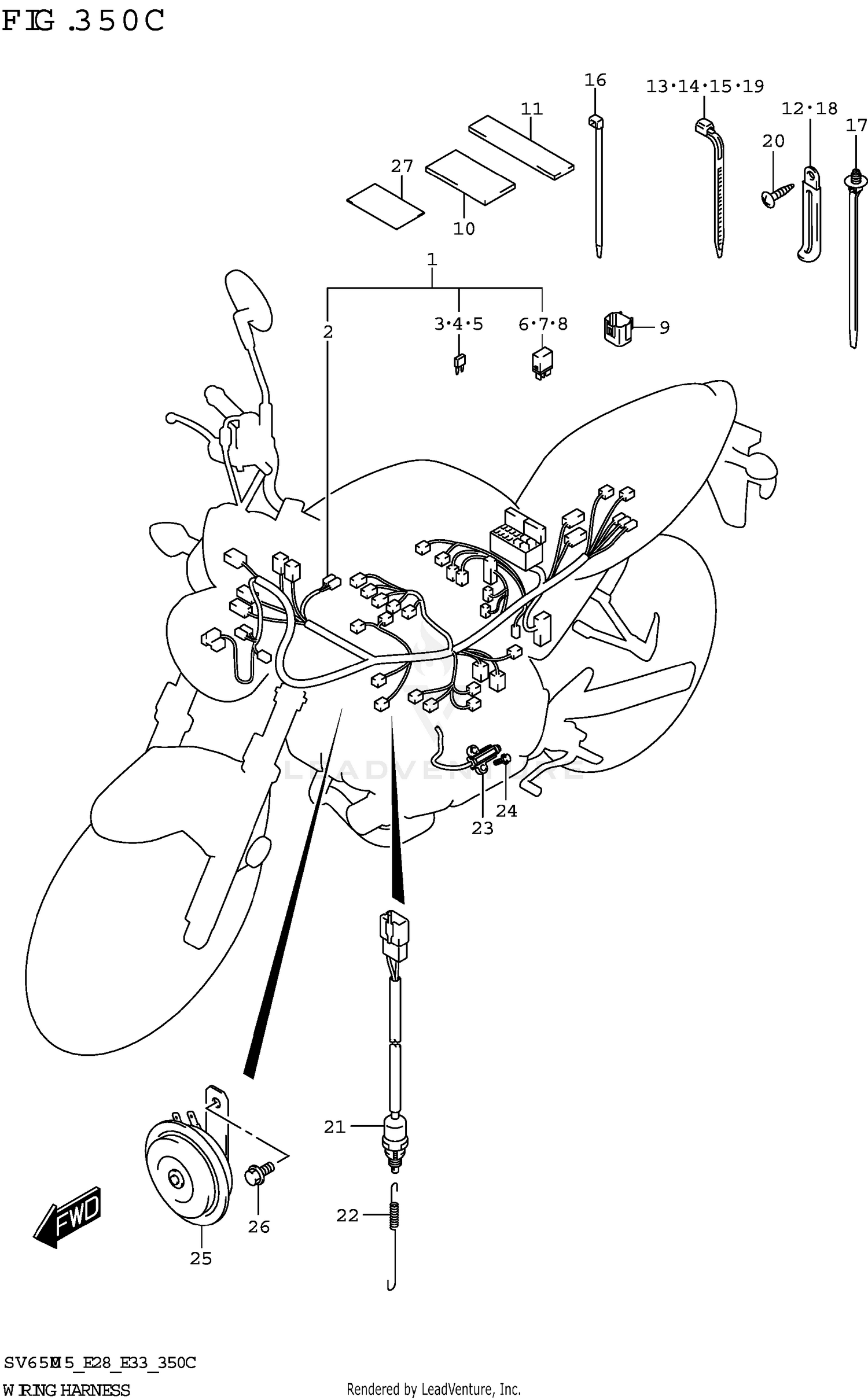 WIRING HARNESS (SV650A:E28)
