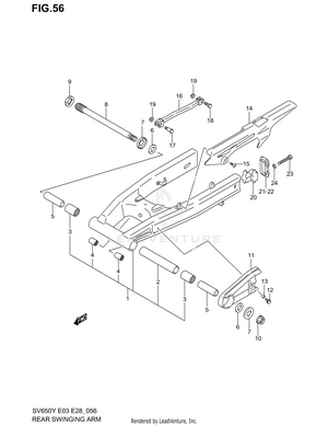 Rear Swinging Arm Schematic