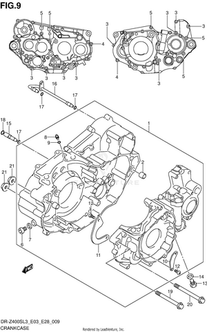 Crankcase (dr-z400sl3 E33) Schematic