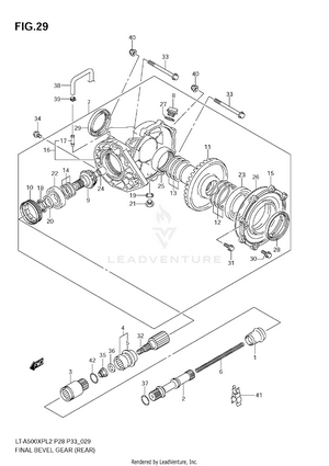 Final Bevel Gear (rear) Schematic