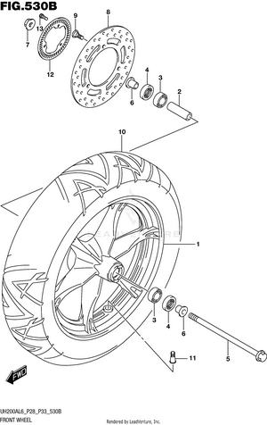 Front Wheel (uh200al6 P33) Schematic