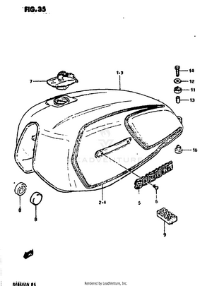 Fuel Tank (model D) Schematic
