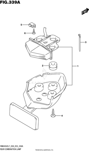 Rear Combination Lamp (rmx450zl7 E28) Schematic