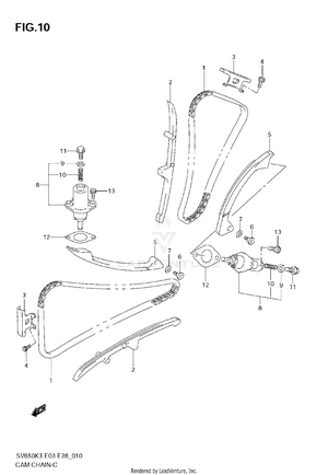 Cam Chain (model K3/k4) Schematic