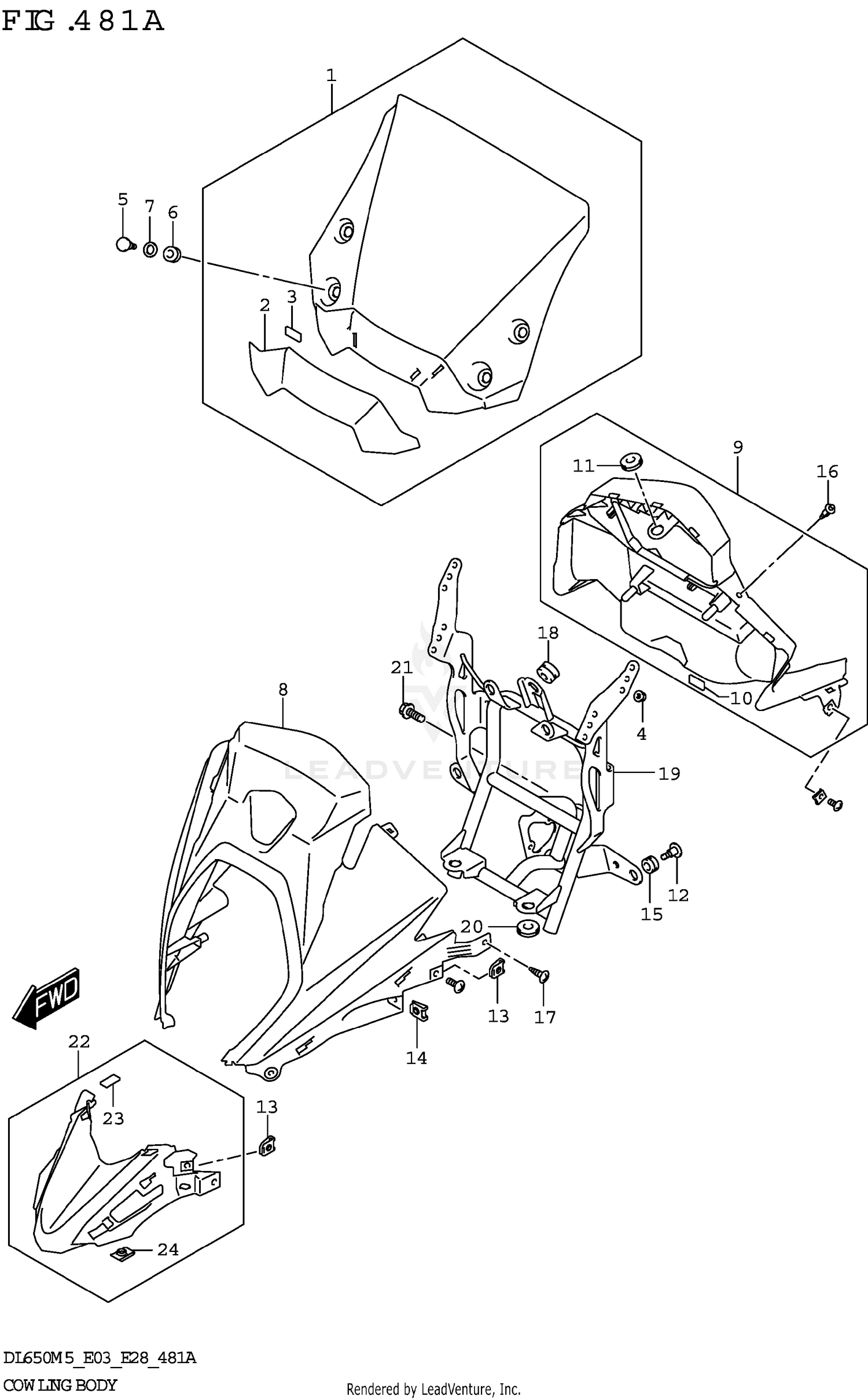 COWLING BODY (DL650XA)