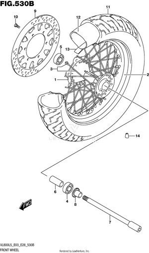 Front Wheel (vl800l5 E33) Schematic