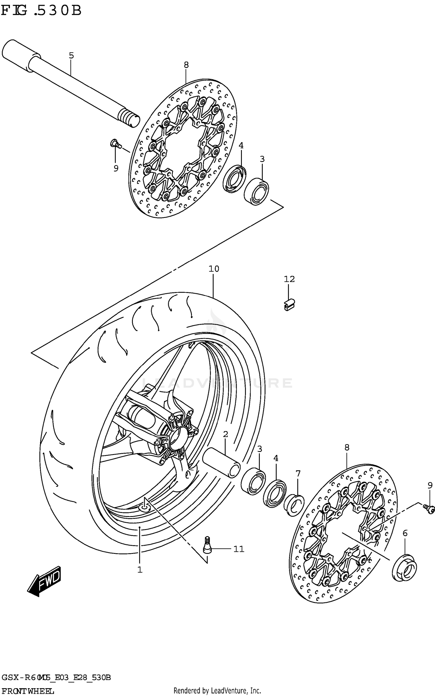 FRONT WHEEL (GSX-R600Z)