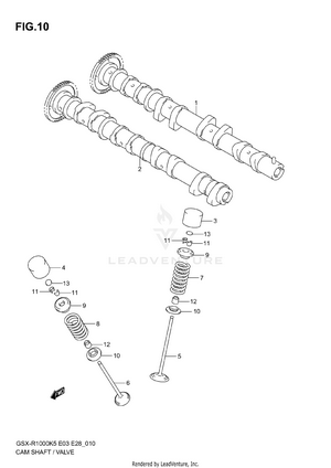 Camshaft - Valve Schematic
