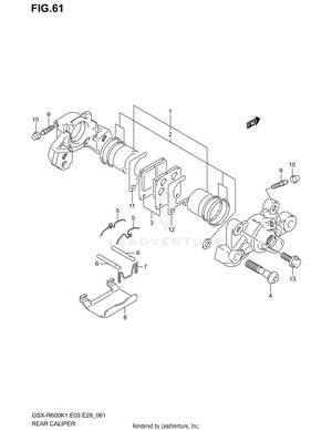Rear Caliper Schematic
