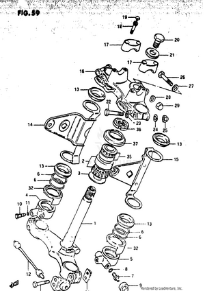 Steering Stem (gs1100ed) Schematic