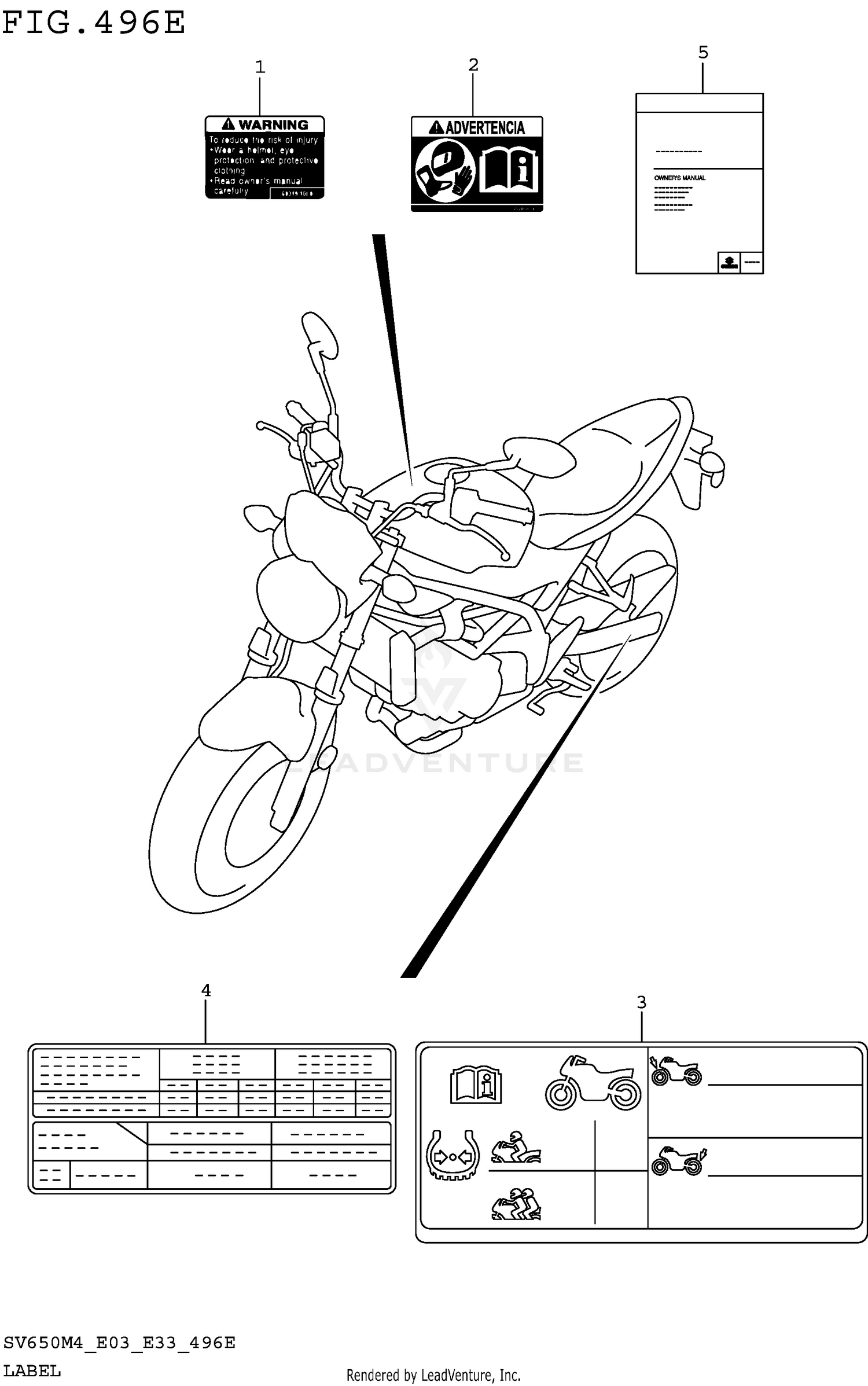 LABEL (SV650XAM4 E28)
