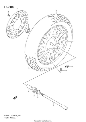 Front Wheel (vl800c E3) Schematic