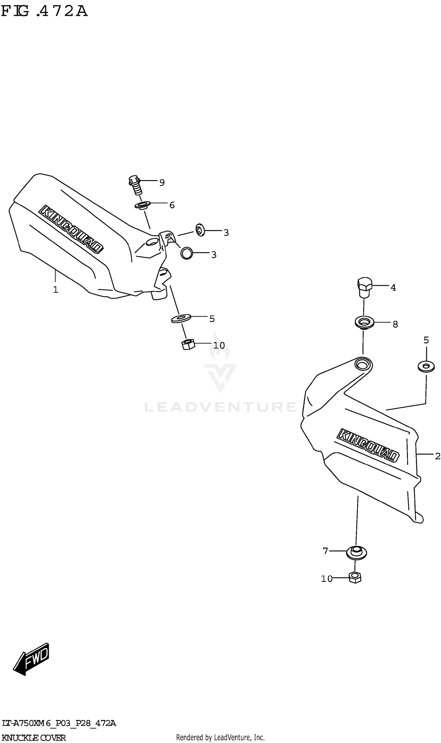 KNUCKLE COVER (LT-A750XP,LT-A750XPZ)