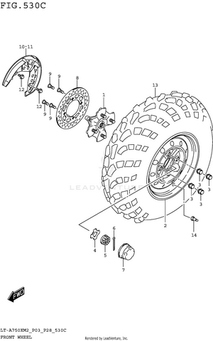 Front Wheel (lt-a750xm2 P33) Schematic
