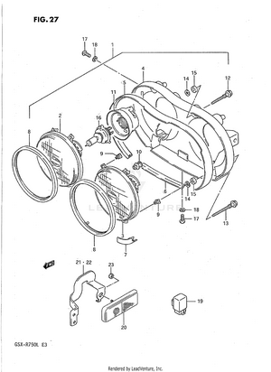 Headlamp (model J/k) Schematic