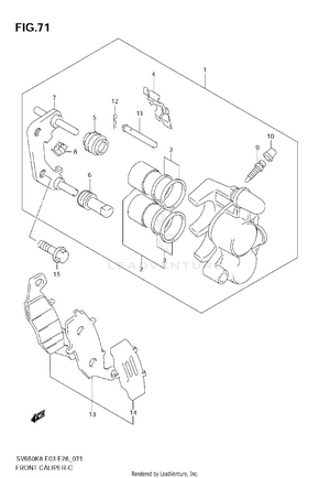 Front Caliper (sv650ak8/sak8) Schematic