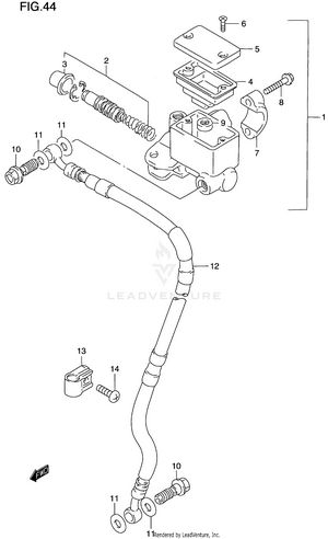 Front Master Cylinder Schematic