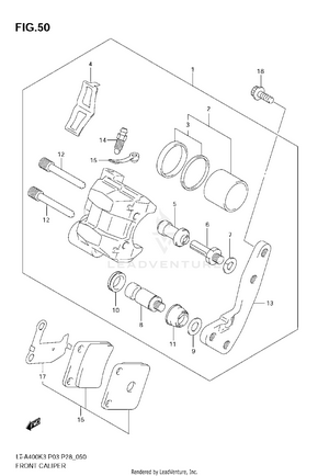 Front Caliper Schematic