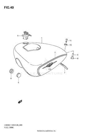 Fuel Tank (ls650l1 E28) Schematic