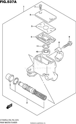 Front Master Cylinder Schematic