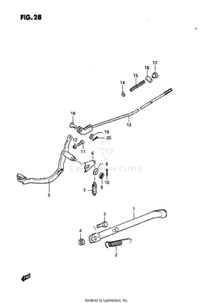 Stand - Rear Brake Schematic