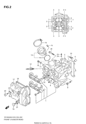 Front Cylinder Head Schematic