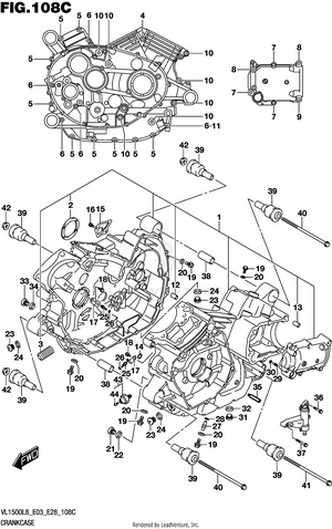 Crankcase (vl1500bl8 E33) Schematic