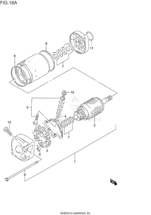 Starting Motor (model P/r/s) Schematic