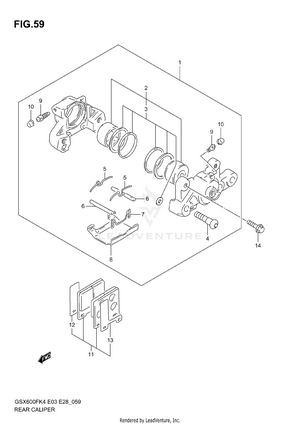 Rear Caliper Schematic