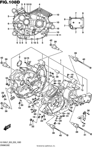 Crankcase (vl1500btl7 E28) Schematic
