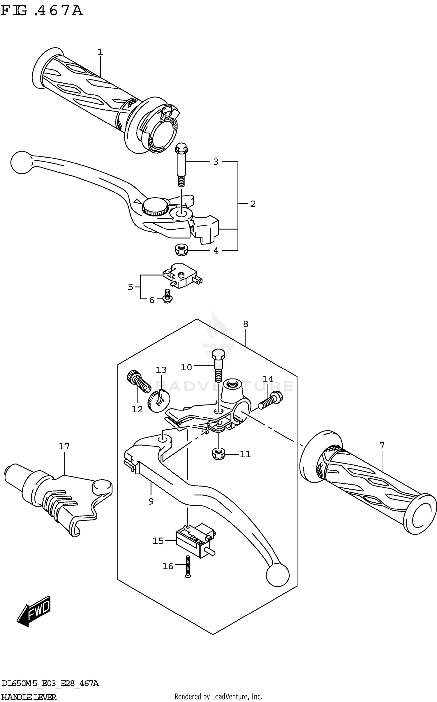 HANDLE LEVER ((DL650A))