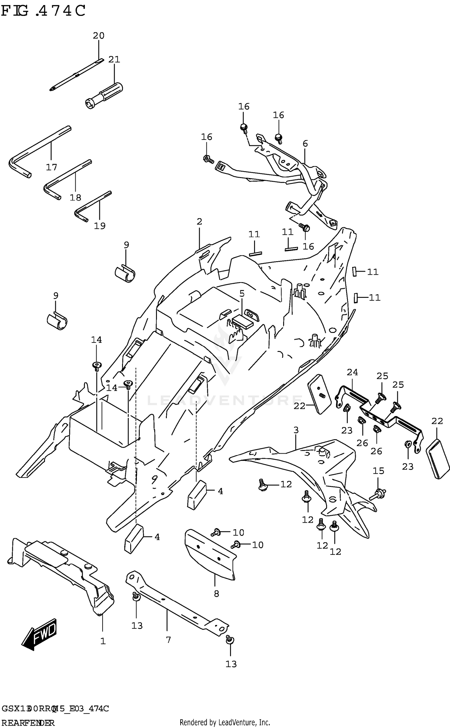REAR FENDER (E28)