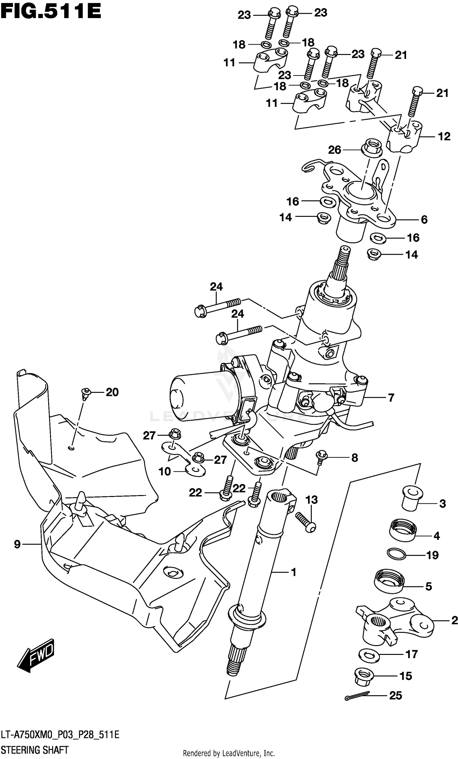 STEERING SHAFT (LT-A750XPM0 P28)