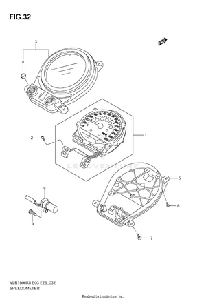 Speedometer (vlr1800k8/tk8/k9) Schematic