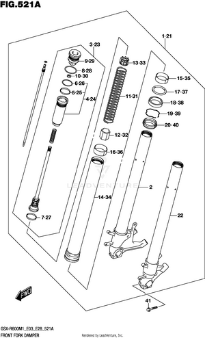 Front Fork Damper Schematic