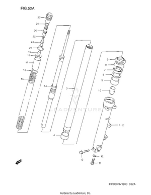 Front Damper  (model T/v) Schematic