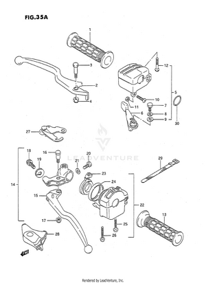 Handle Switch (model M/n/p/r/s/t) Schematic