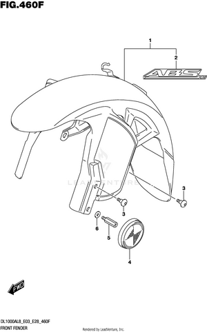 Front Fender (dl1000al8 E33) (for Yvb,yww) Schematic