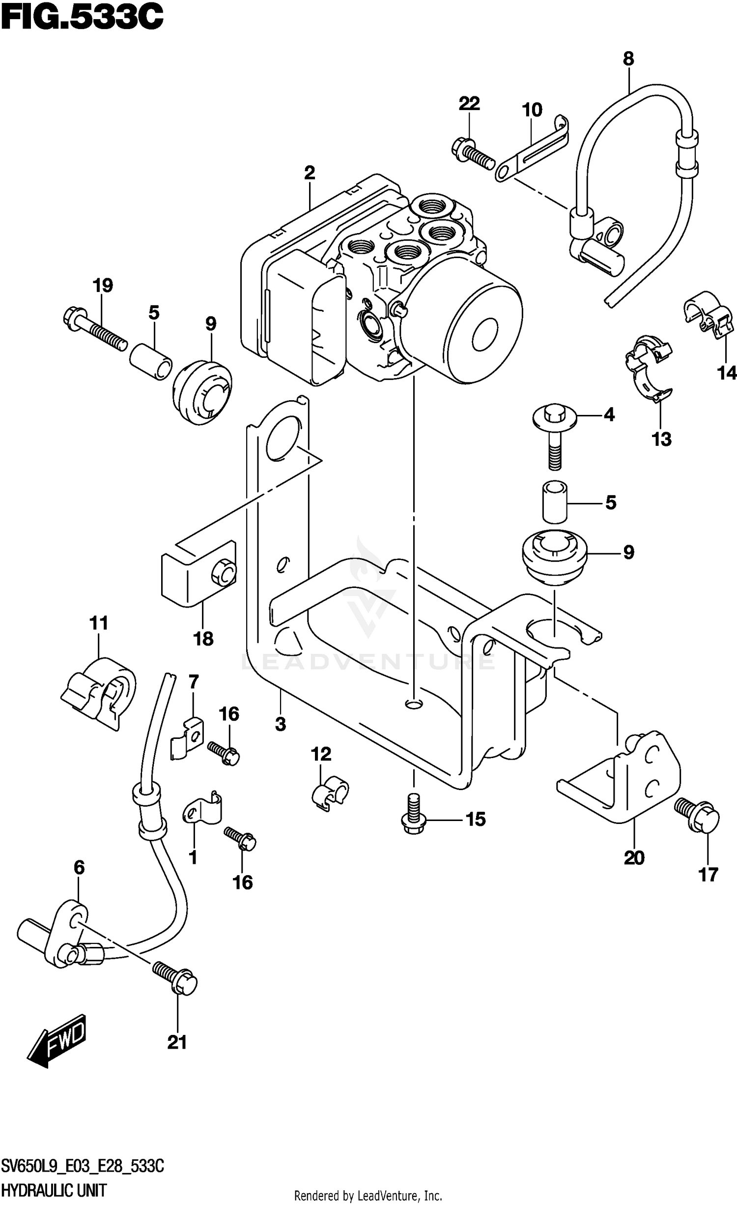 HYDRAULIC UNIT (SV650XAL9 E28)