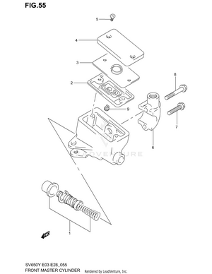 Front Master Cylinder (sv650x/y/k1/k2) Schematic