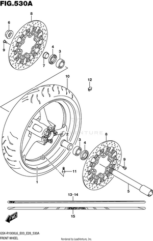 Front Wheel (gsx-r1000l6 E03) Schematic