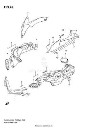 Air Intake Pipe (model K8) Schematic